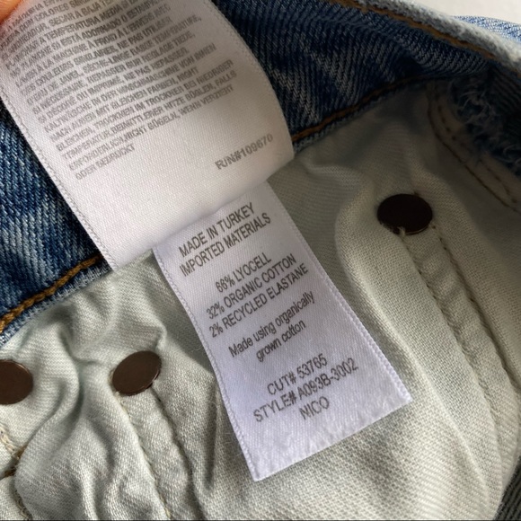 AGOLDE Nico Headlines Raw Hem Distressed Jeans 31 NEW - Picture 7 of 10